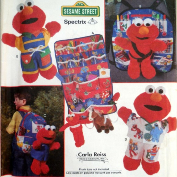 Vintage ©1998 Simplicity 8139 - Sesame Street Tickle Me Elmo Accessories - Picture 2 of 3